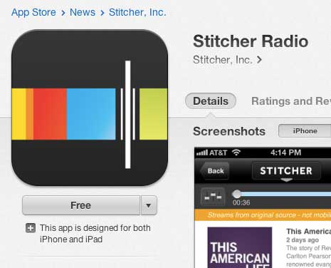 Stitcher itunes