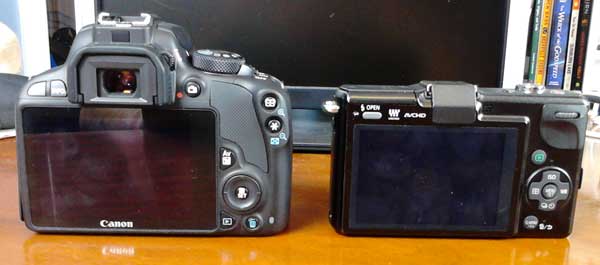 Canon sl1 lumix gf2 rear