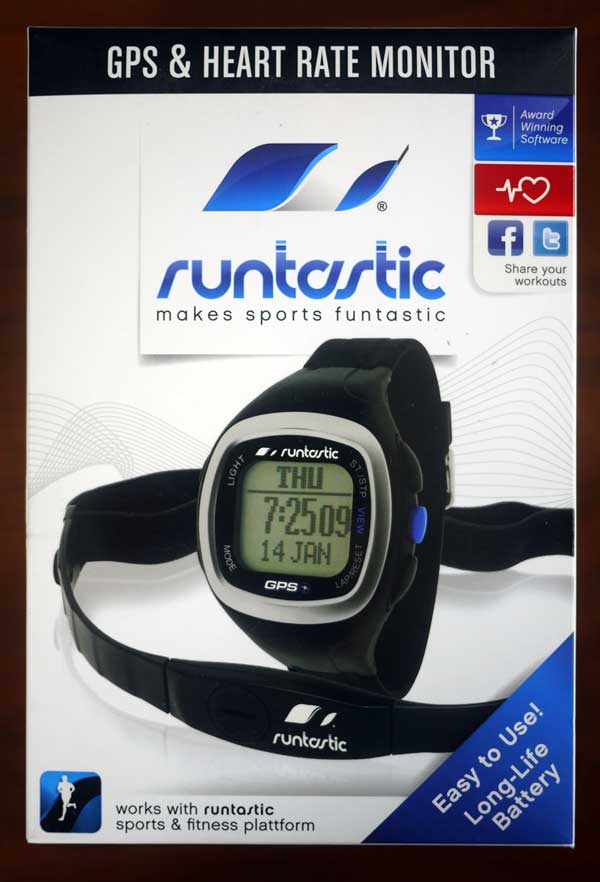 Runtastic GPS heart rate monitor watch box