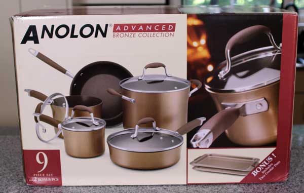 Analon cookware advanced bronze set