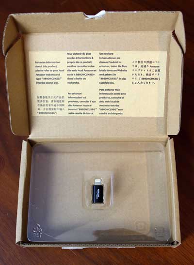 Amazonbasics lightning micro usb adapter in box 600