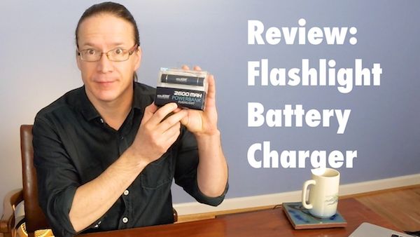 review powerbank battery charger flashlight