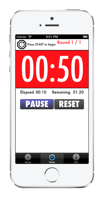 iPhone 5s fitness interval timer LITE