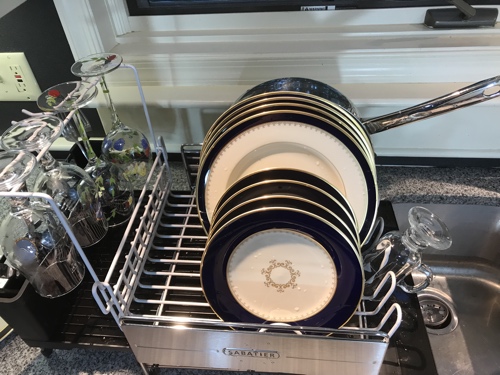  Sabatier Expandable Stainless Steel Dish Rack with